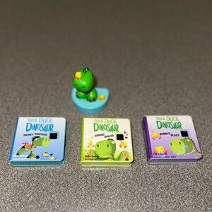 Duck Duck Dinosaur Little Tikes Dream Machine stories and figurine.